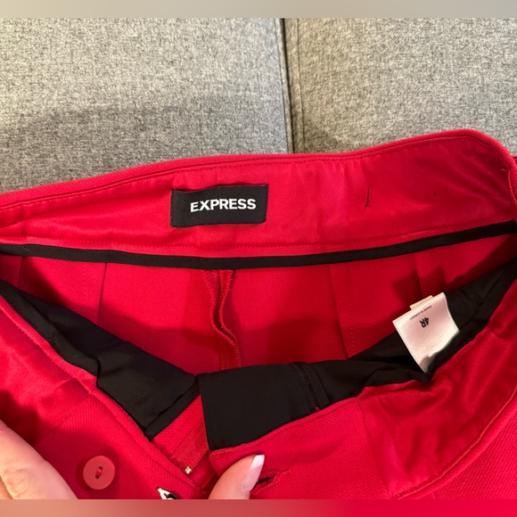 Express high waisted soft & sleek button tab skinny pants - Picture 7 of 8